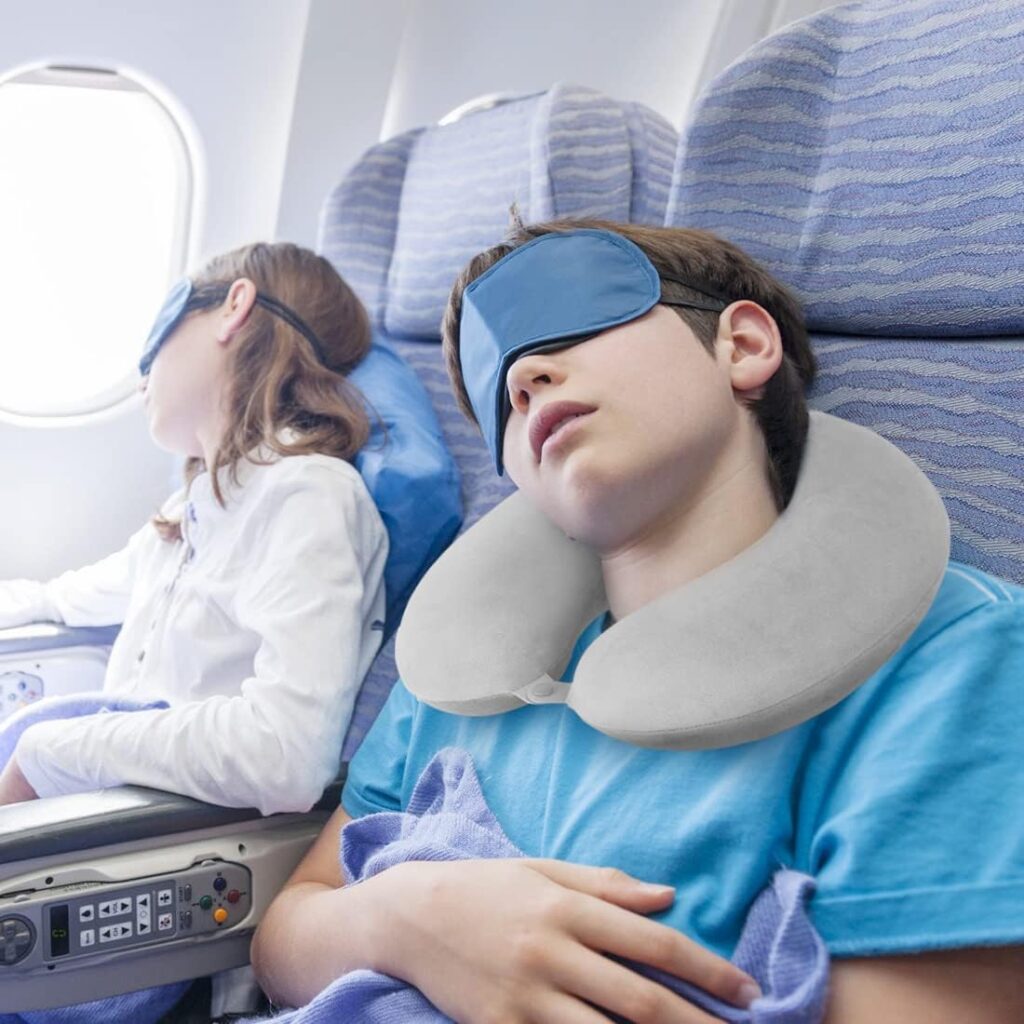 7. 🛏️🕒 Travel Pillow and Eye Mask